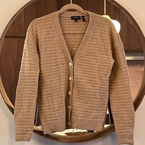 Theory camel wool cardigan